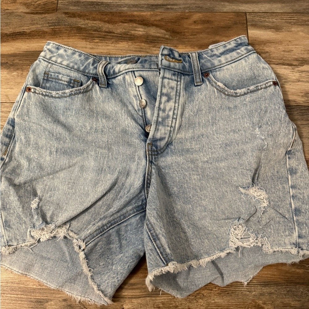 Old Navy Light Blue Distressed Jean Shorts